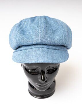 8 Panel Denim Newsboy Paperboy Cabbie Hat